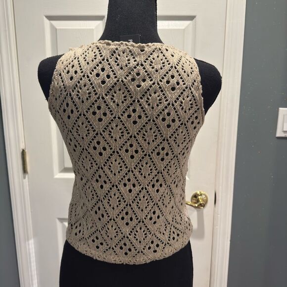 Taupe rib racer longline vest in US size 6 - Picture 4 of 9